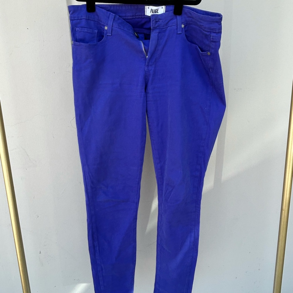 Paige dark purple skinny jeans